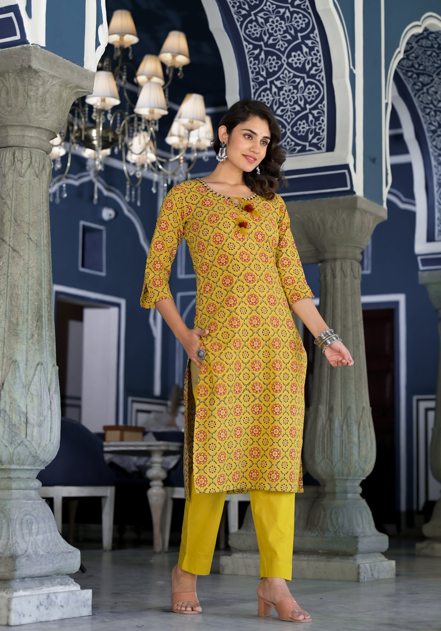 Applique Cotton Suit Set