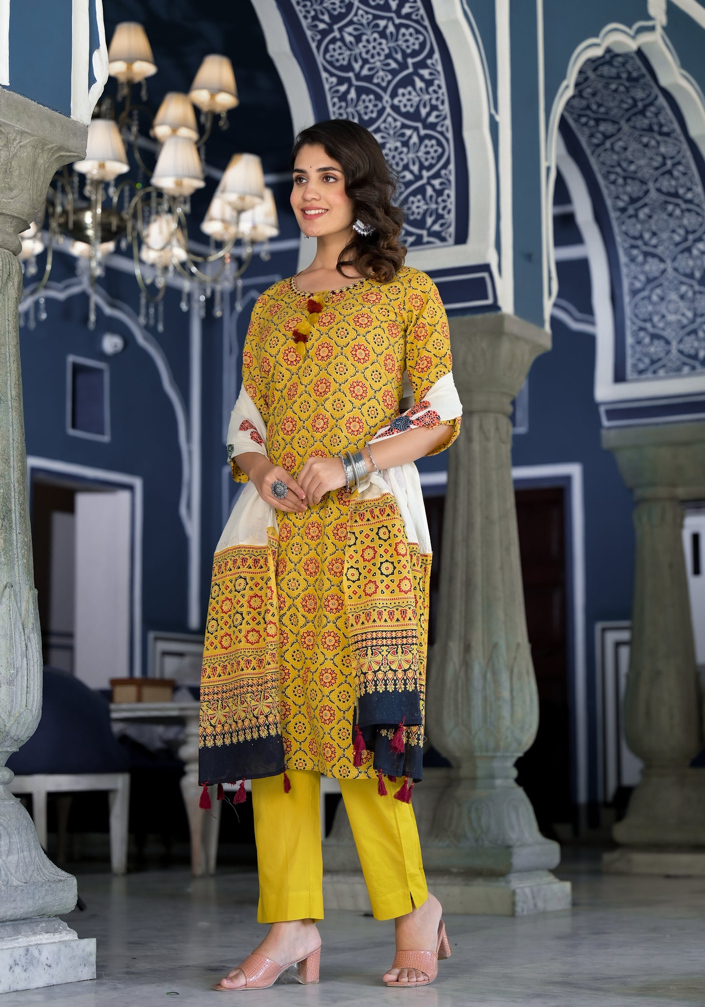 Applique Cotton Suit Set