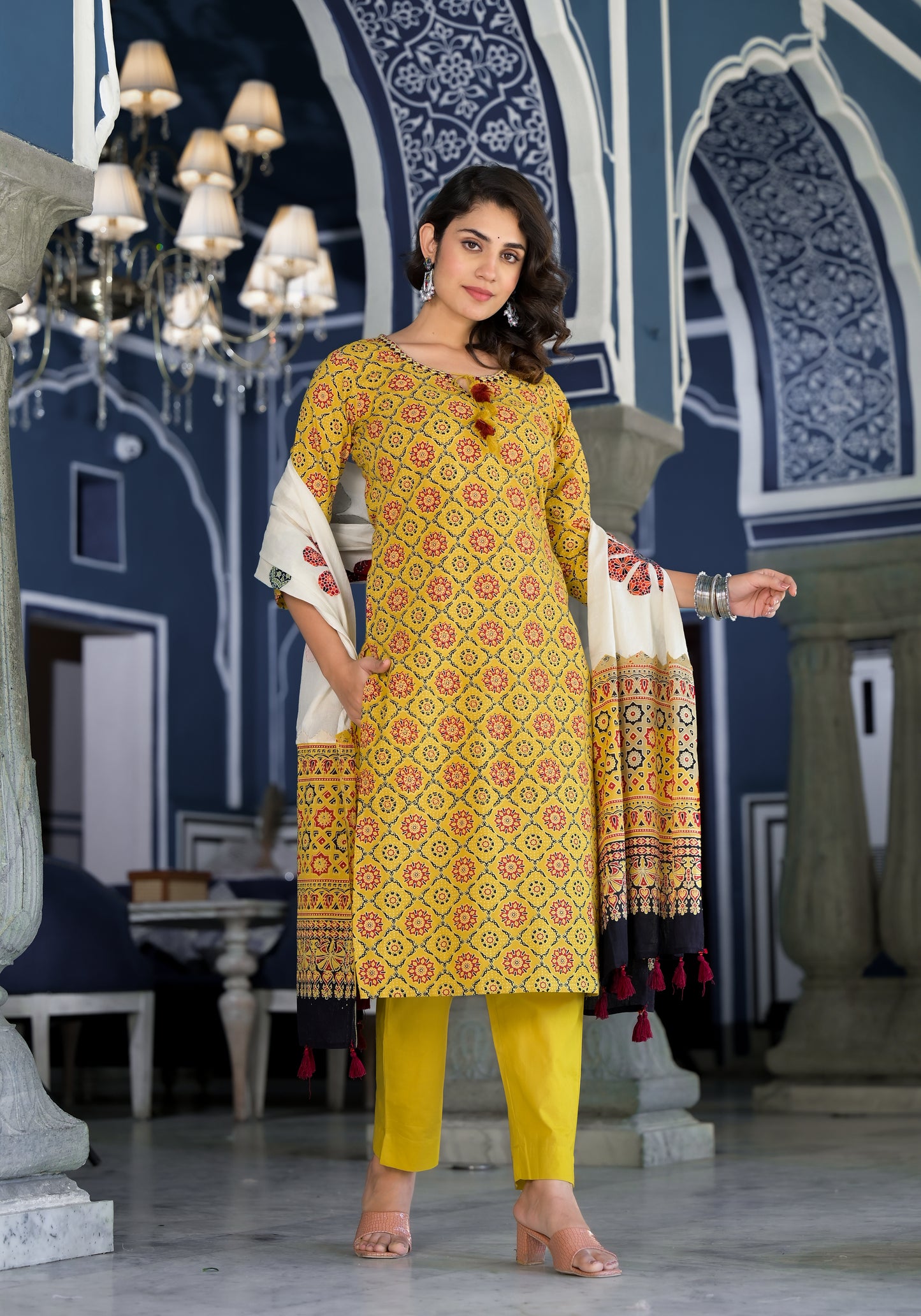 Applique Cotton Suit Set