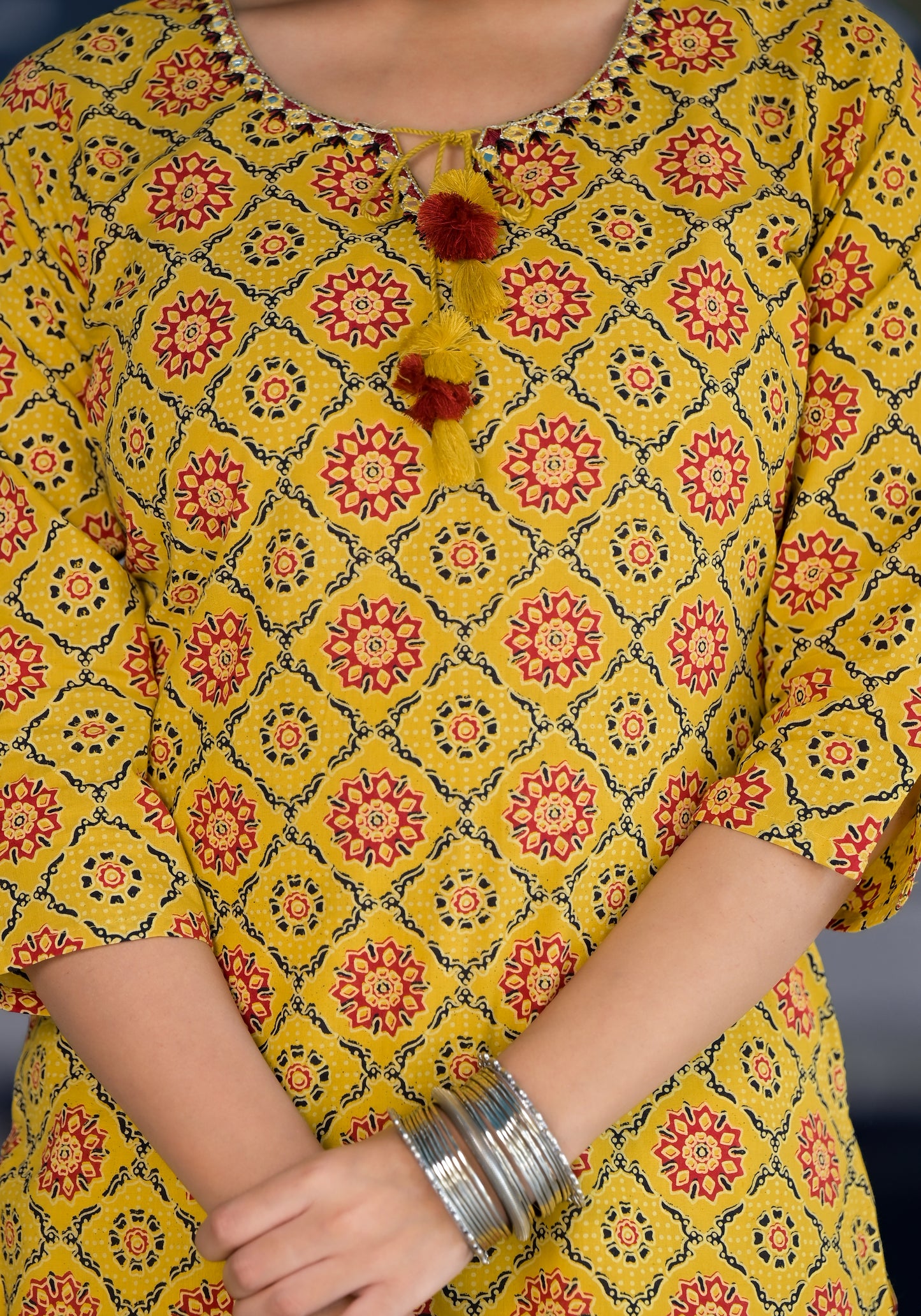 Applique Cotton Suit Set