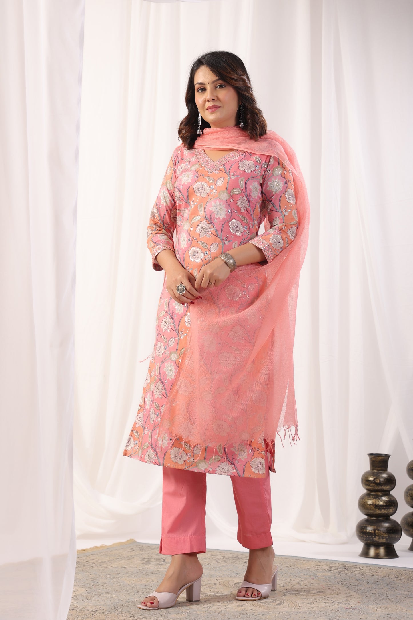 Premium Mulmul Floral Printed Suit Set