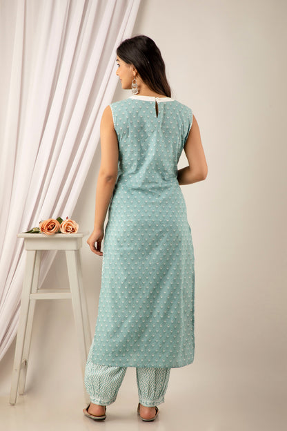 Premium Cotton Floral Pant Set