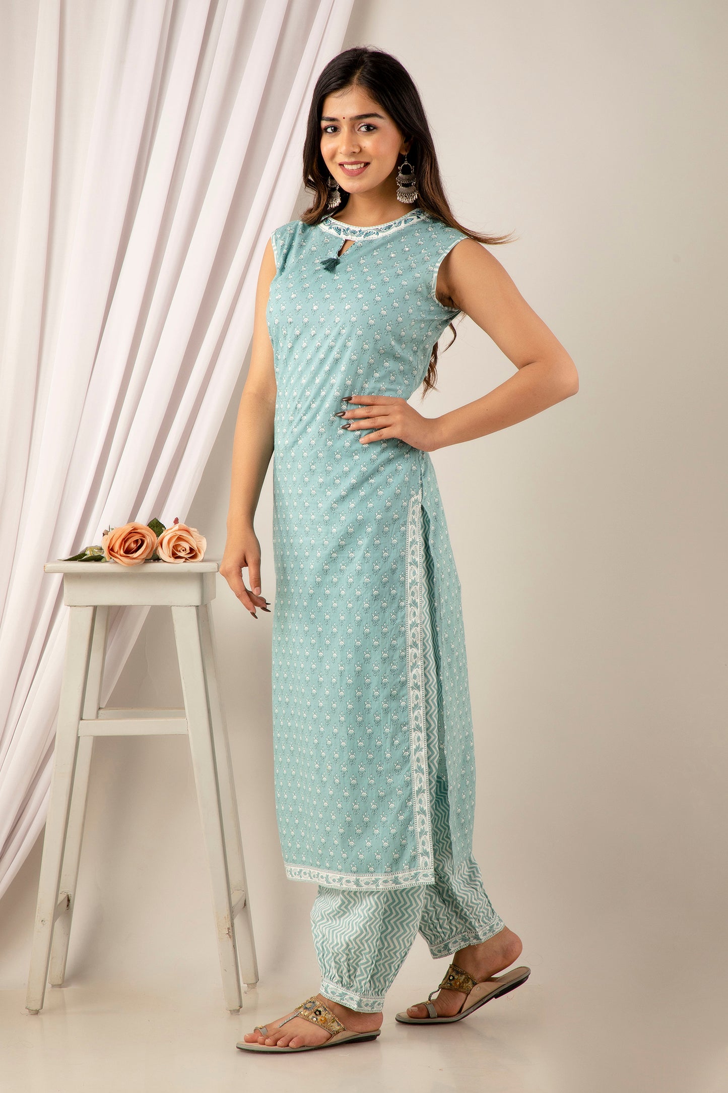 Premium Cotton Floral Pant Set
