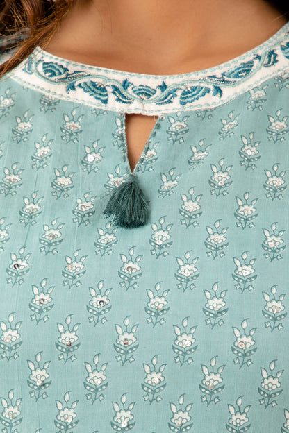 Premium Cotton Floral Pant Set