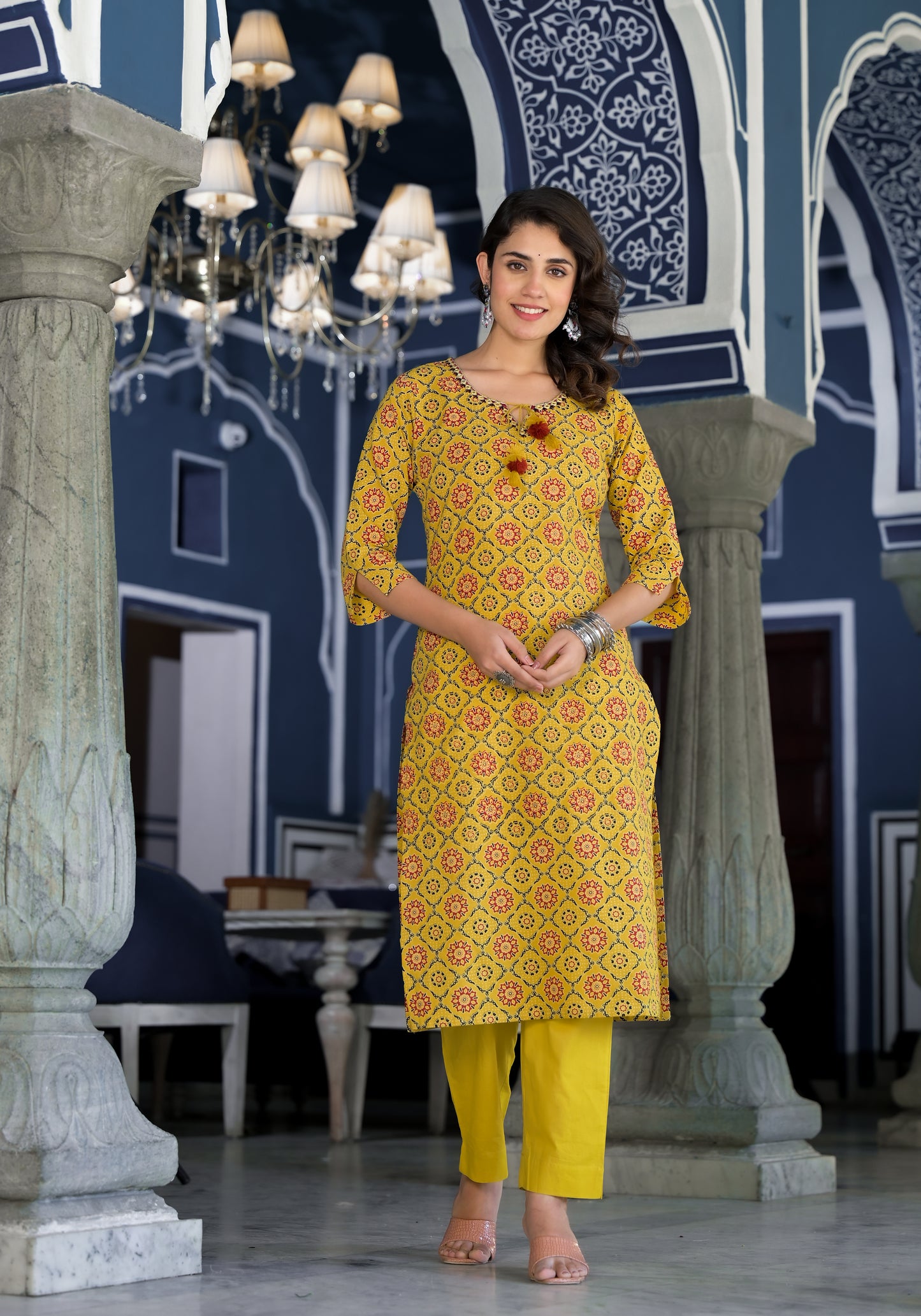 Applique Cotton Suit Set