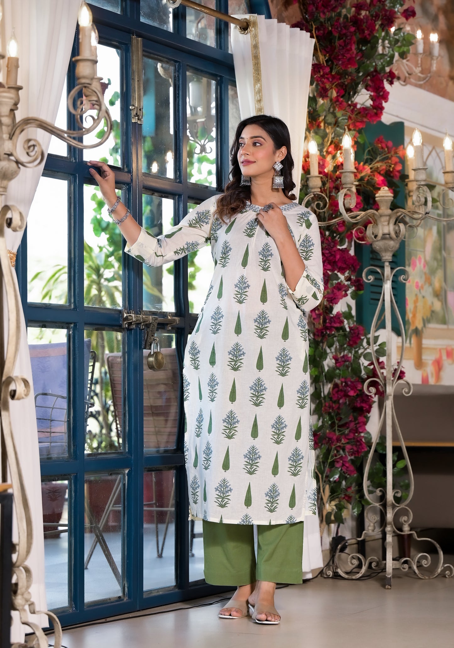 Premium Floral Cotton Printed Pant Set