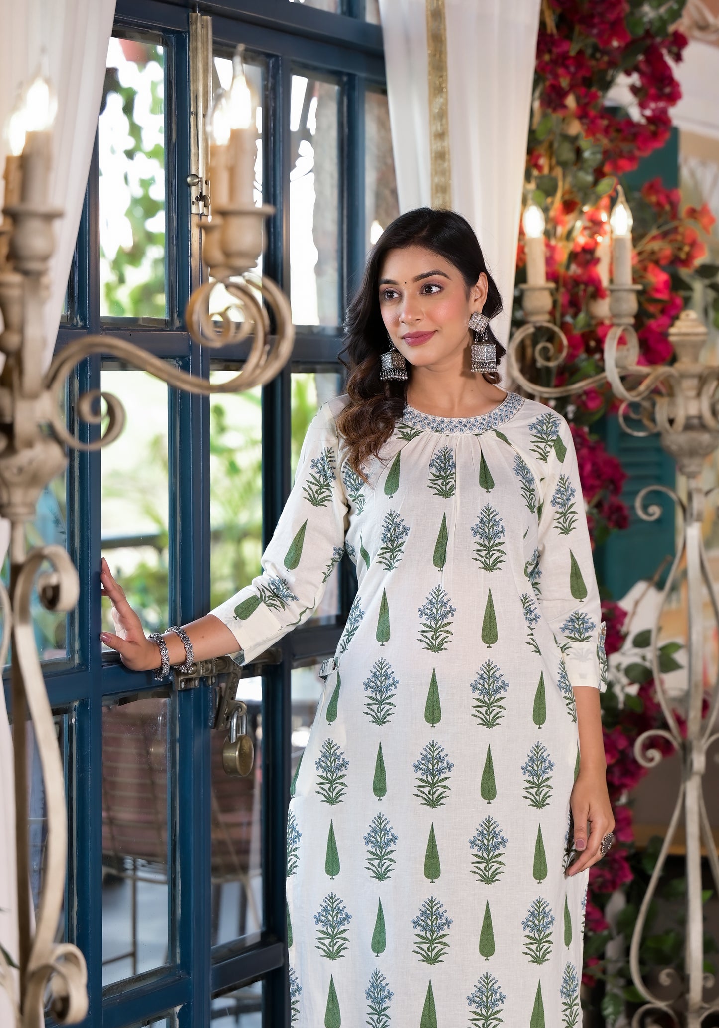 Premium Floral Cotton Printed Pant Set