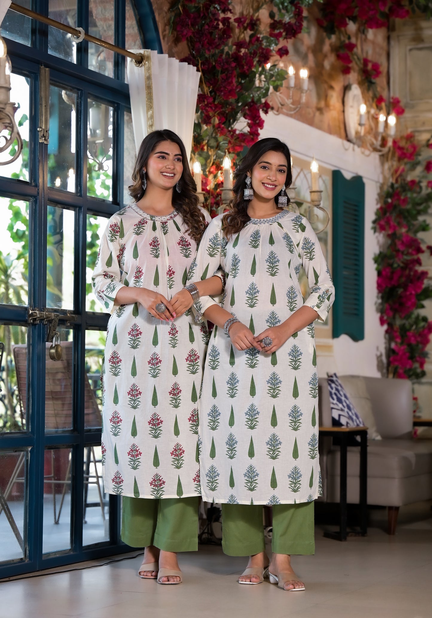 Premium Floral Cotton Printed Pant Set