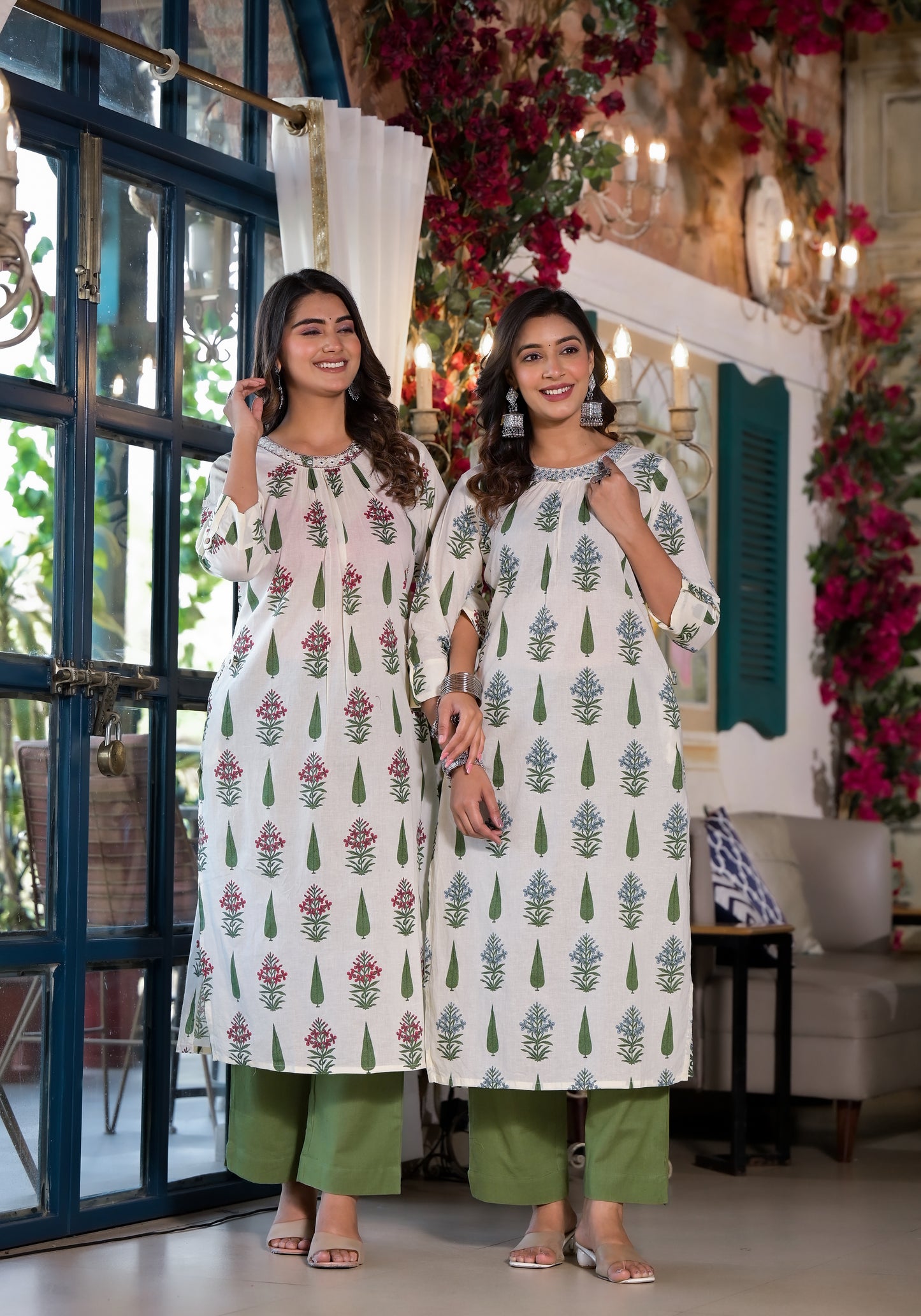 Premium Floral Cotton Printed Pant Set