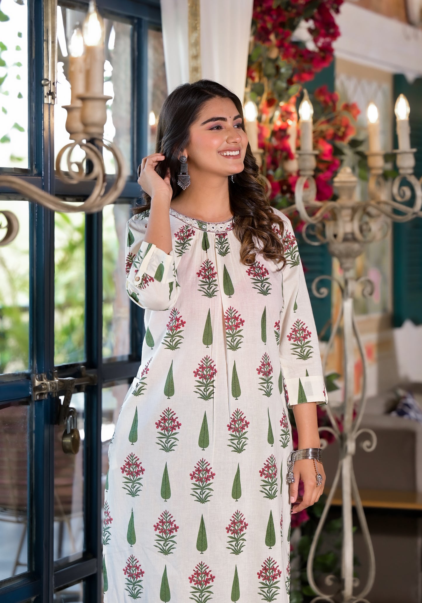 Premium Floral Cotton Printed Pant Set