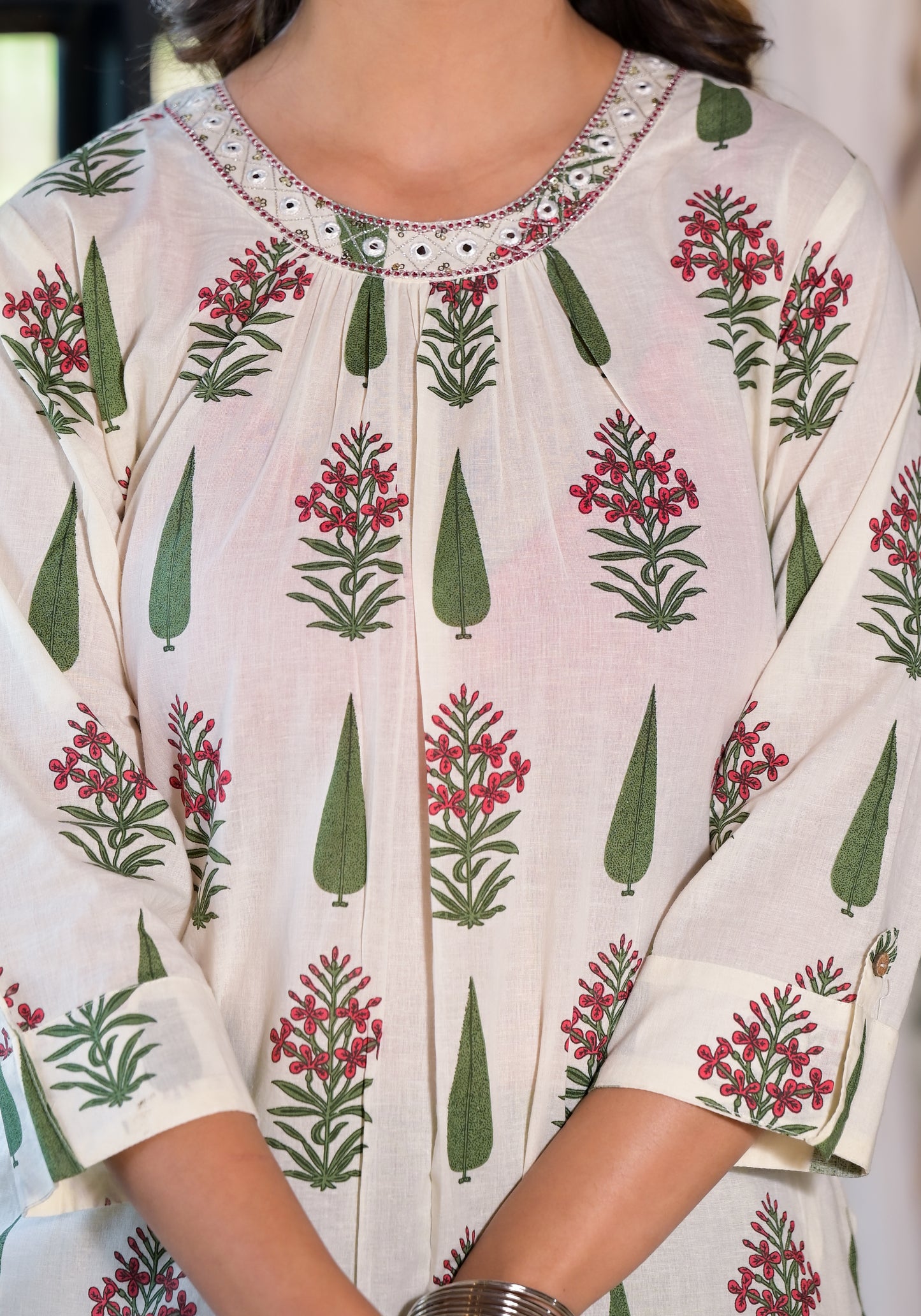 Premium Floral Cotton Printed Pant Set