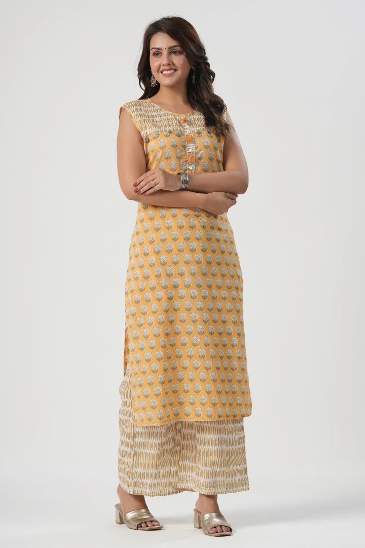 Premium Floral Cotton Pant Set