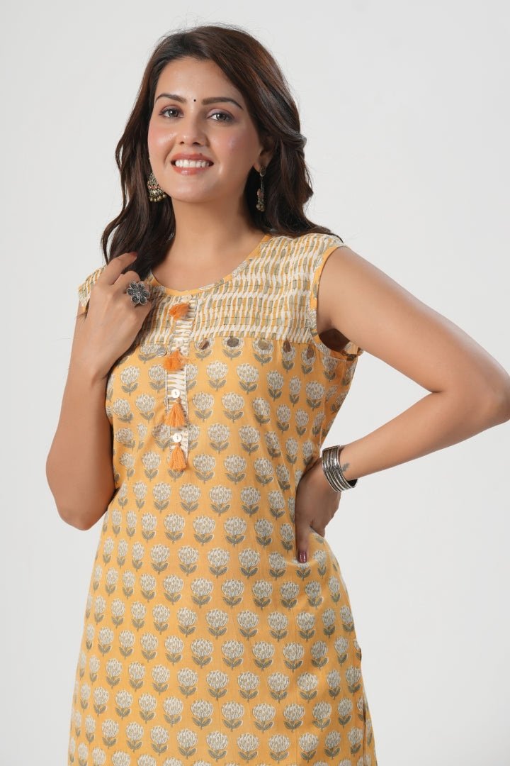 Premium Floral Cotton Pant Set