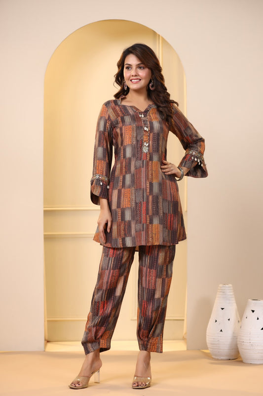 Pure Muslin Co-ord Set