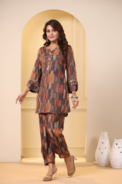 Pure Muslin Co-ord Set