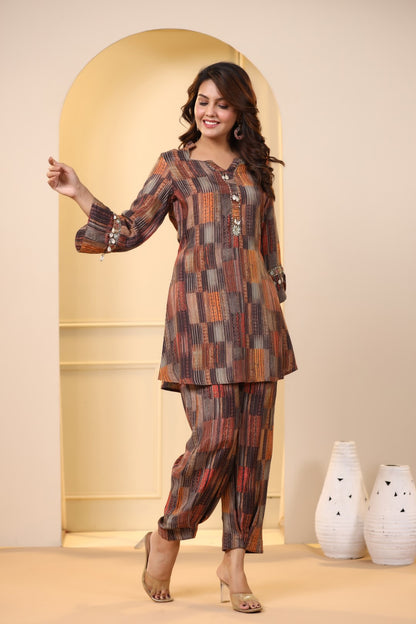 Pure Muslin Co-ord Set