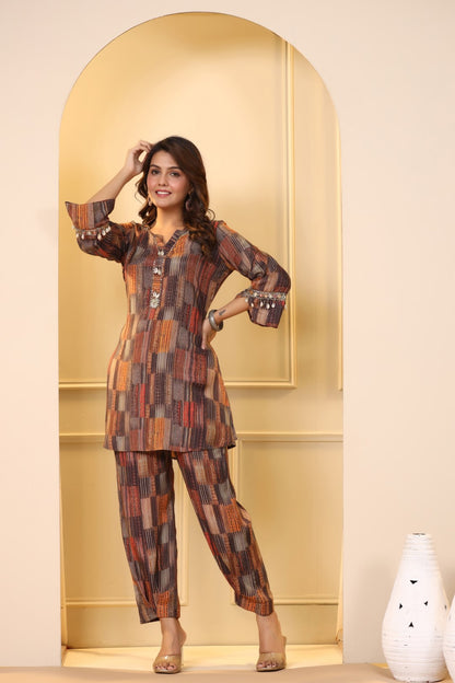 Pure Muslin Co-ord Set